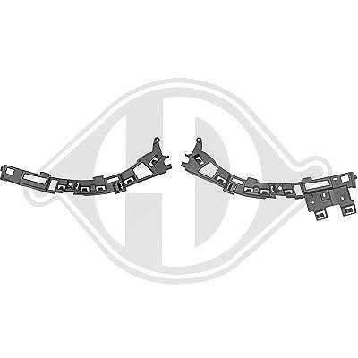 Diederichs Haltersatz, Stoßfänger [Hersteller-Nr. 4014664] für Opel, Peugeot, Citroën