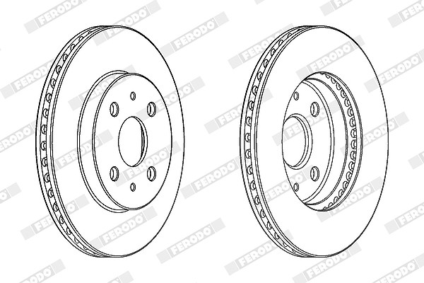 Ferodo Bremsscheibe [Hersteller-Nr. DDF1758C] für Daihatsu, Subaru