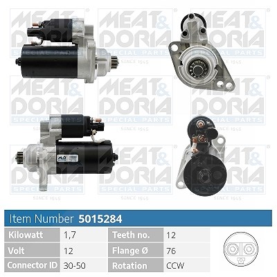 Meat & Doria Starter [Hersteller-Nr. 5015284] für VW, Seat, Skoda