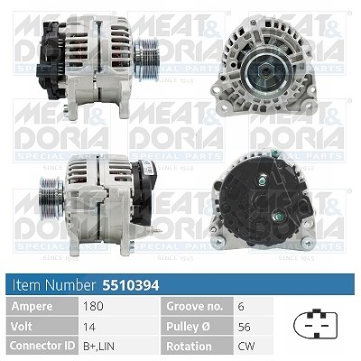 Meat & Doria Generator [Hersteller-Nr. 5510394] für VW, Seat, Skoda