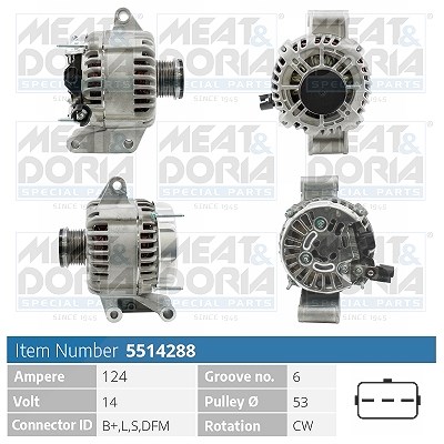Meat & Doria Generator [Hersteller-Nr. 5514288] für Ford