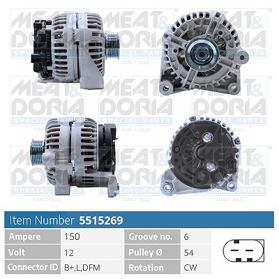 Meat & Doria Generator [Hersteller-Nr. 5515269] für BMW, Land Rover