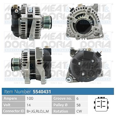 Meat & Doria Generator [Hersteller-Nr. 5540431] für Toyota