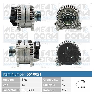 Meat & Doria Generator [Hersteller-Nr. 5510021] für Volvo, VW