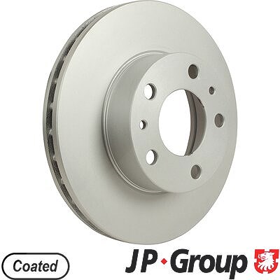 Jp Group 1x Bremsscheibe Vorderachse Belüftet [Hersteller-Nr. 4163101900] für Peugeot, Fiat, Citroën