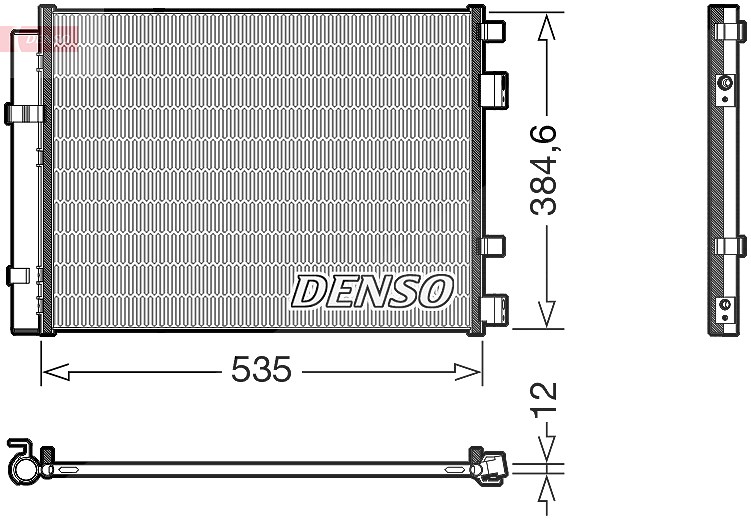 Denso Kondensator, Klimaanlage [Hersteller-Nr. DCN41020] für Kia, Hyundai