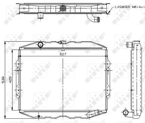 Nrf Kühler, 425 x 598 mm [Hersteller-Nr. 504115] für Mitsubishi