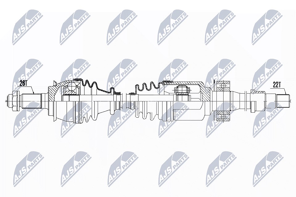 Nty Antriebswelle [Hersteller-Nr. NPW-BM-121] für Mini