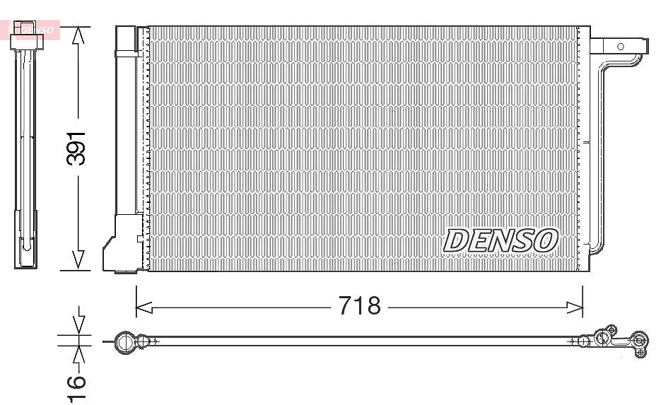 Denso Kondensator, Klimaanlage [Hersteller-Nr. DCN10028] für Ford