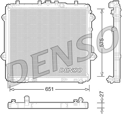 Denso Kühler, Motorkühlung [Hersteller-Nr. DRM50060] für Toyota