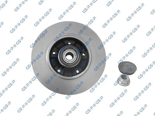 Gsp 1x Bremsscheibe Hinterachse +Radlager Voll [Hersteller-Nr. 9225038K] für Renault