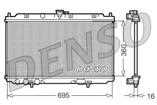 Denso Kühler, Motorkühlung [Hersteller-Nr. DRM46012] für Nissan