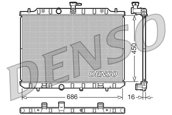 Denso Kühler, Motorkühlung [Hersteller-Nr. DRM46009] für Nissan
