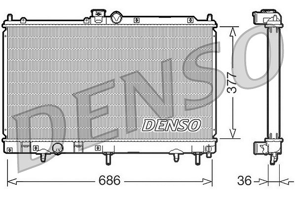 Denso Kühler, Motorkühlung [Hersteller-Nr. DRM45026] für Mitsubishi