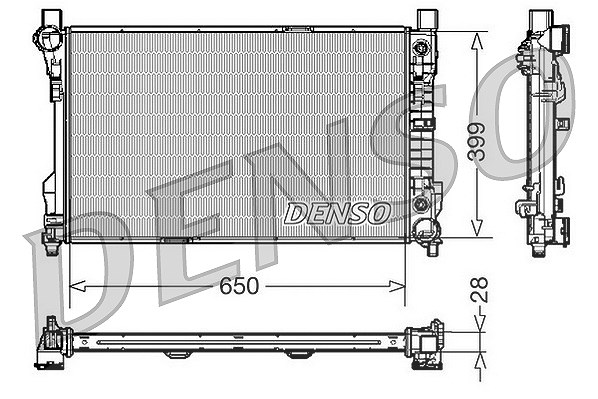 Denso Kühler, Motorkühlung [Hersteller-Nr. DRM17079] für Mercedes-Benz
