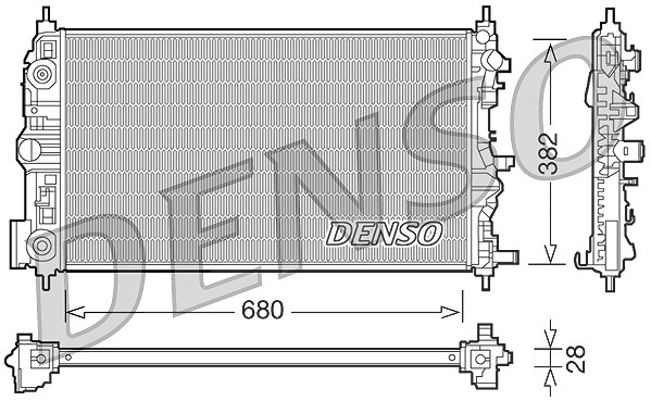 Denso Kühler, Motorkühlung [Hersteller-Nr. DRM15006] für Chevrolet