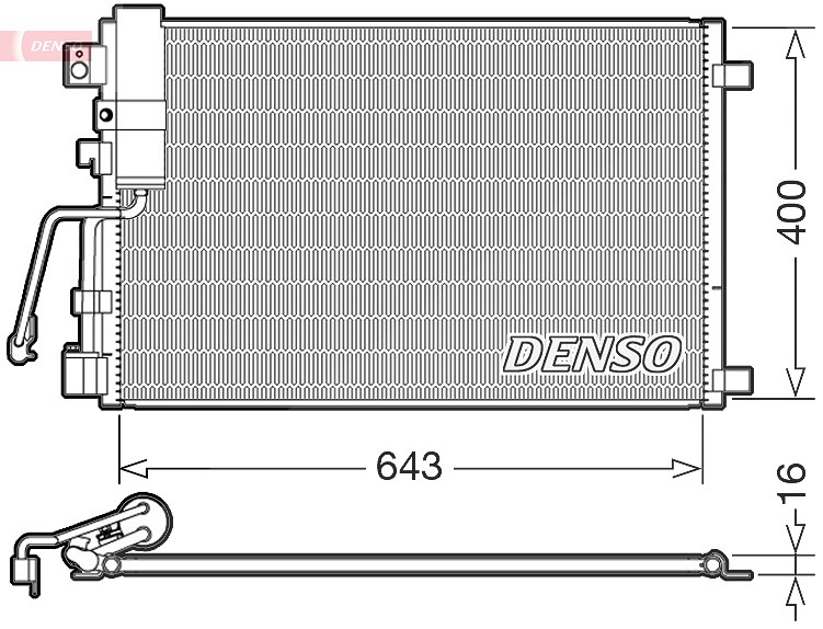 Denso Kondensator, Klimaanlage [Hersteller-Nr. DCN46008] für Nissan
