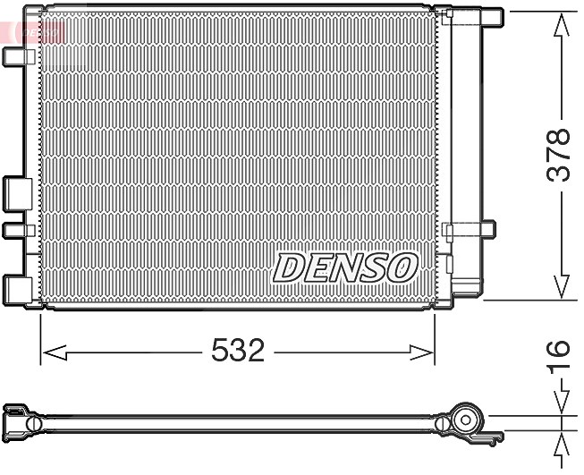 Denso Kondensator, Klimaanlage [Hersteller-Nr. DCN41005] für Hyundai