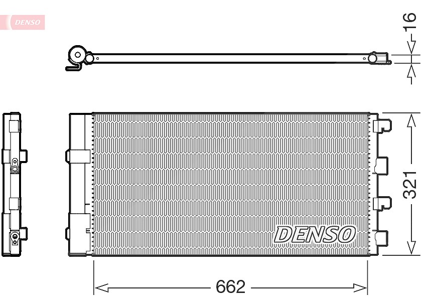 Denso Kondensator, Klimaanlage [Hersteller-Nr. DCN37003] für Dacia