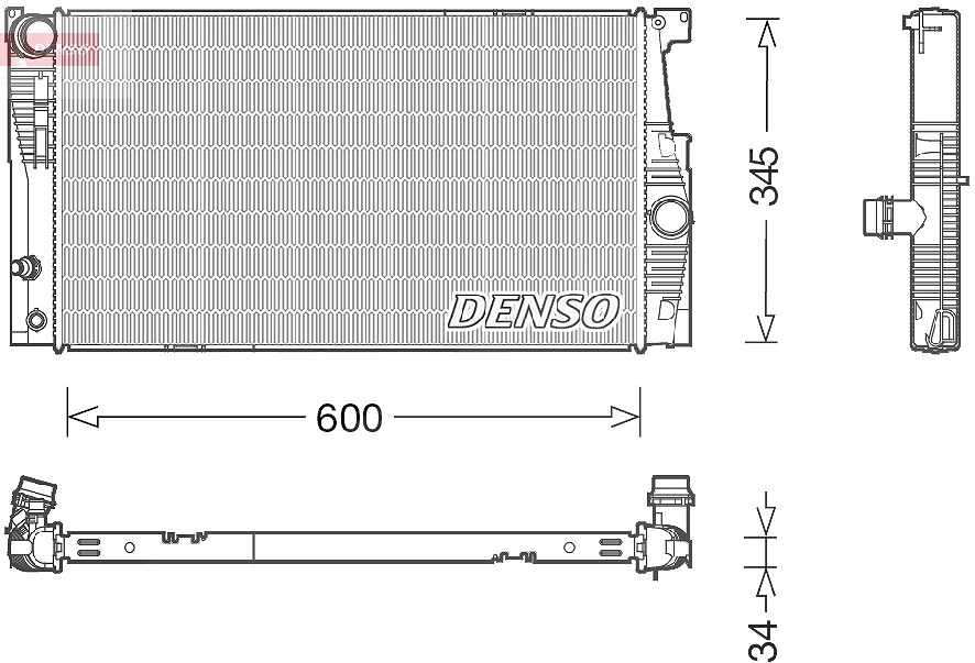 Denso Kühler, Motorkühlung [Hersteller-Nr. DRM05005] für BMW