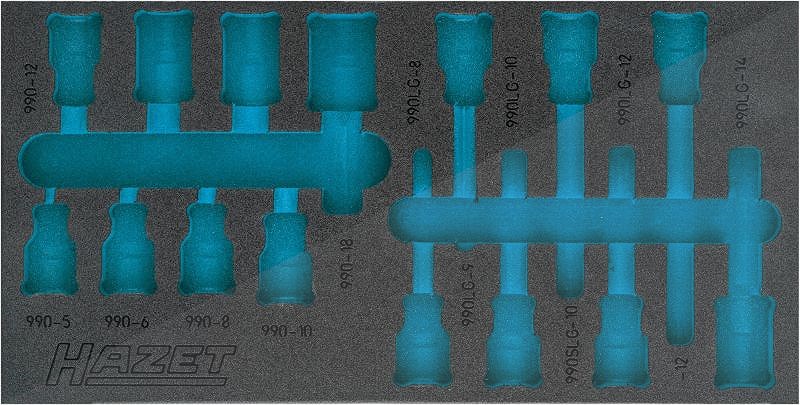 Hazet 2-Komponenten Weichschaum-Einlage - leer - für 163-482/15 [Hersteller-Nr. 163-482L]