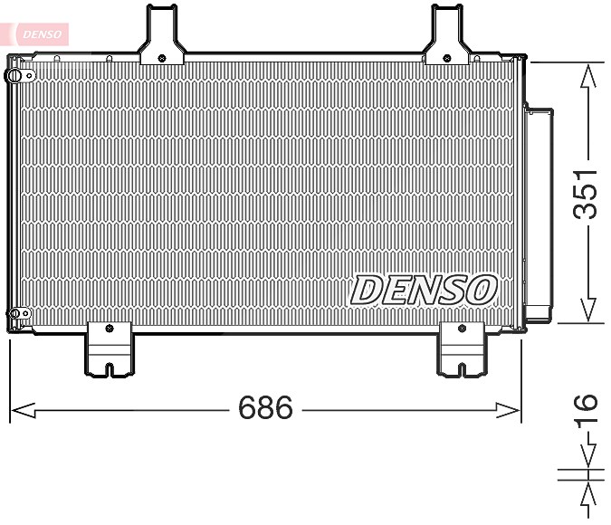 Denso Kondensator, Klimaanlage [Hersteller-Nr. DCN40028] für Honda