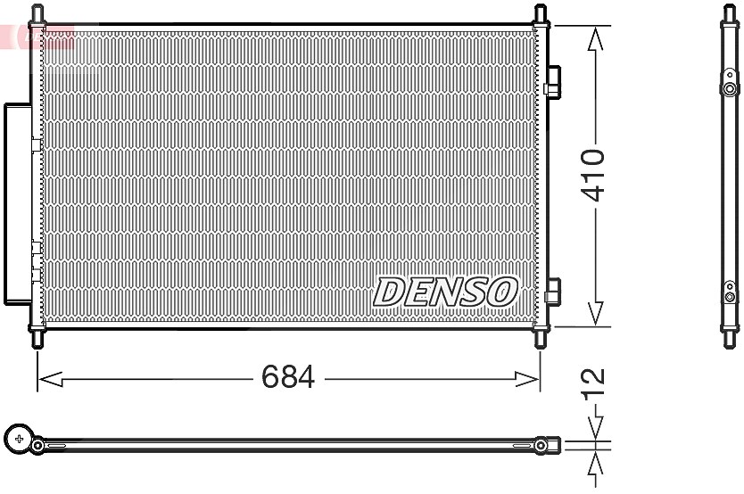 Denso Kondensator, Klimaanlage [Hersteller-Nr. DCN40027] für Honda