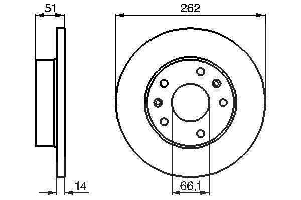 Bosch Bremsscheibe [Hersteller-Nr. 0986478991] für Land Rover