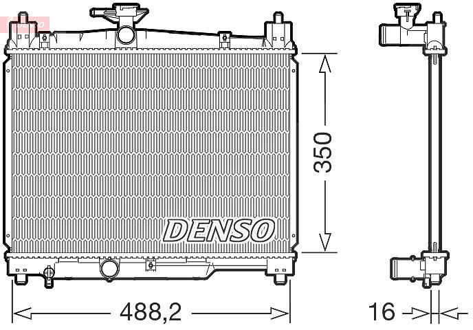 Denso Kühler, Motorkühlung [Hersteller-Nr. DRM50101] für Toyota