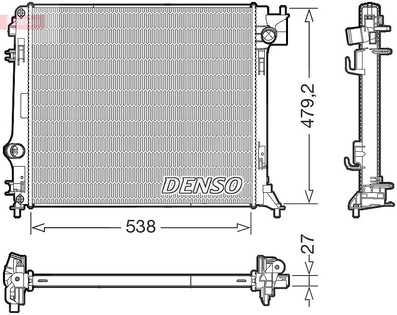 Denso Kühler, Motorkühlung [Hersteller-Nr. DRM46064] für Renault, Nissan