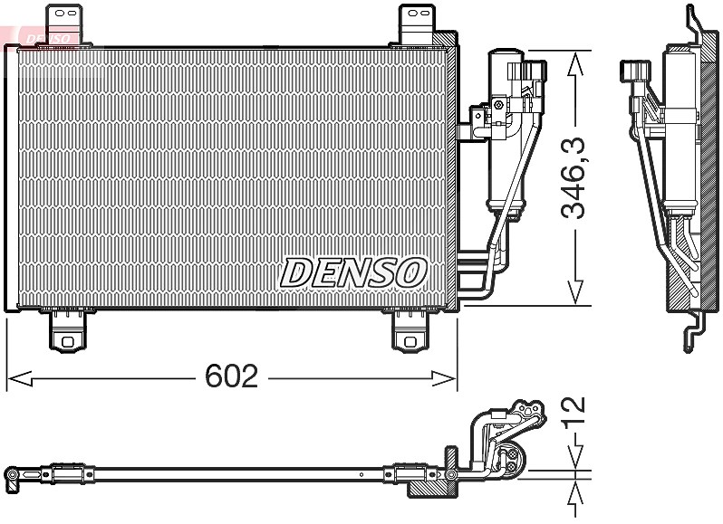 Denso Kondensator, Klimaanlage [Hersteller-Nr. DCN44017] für Mazda