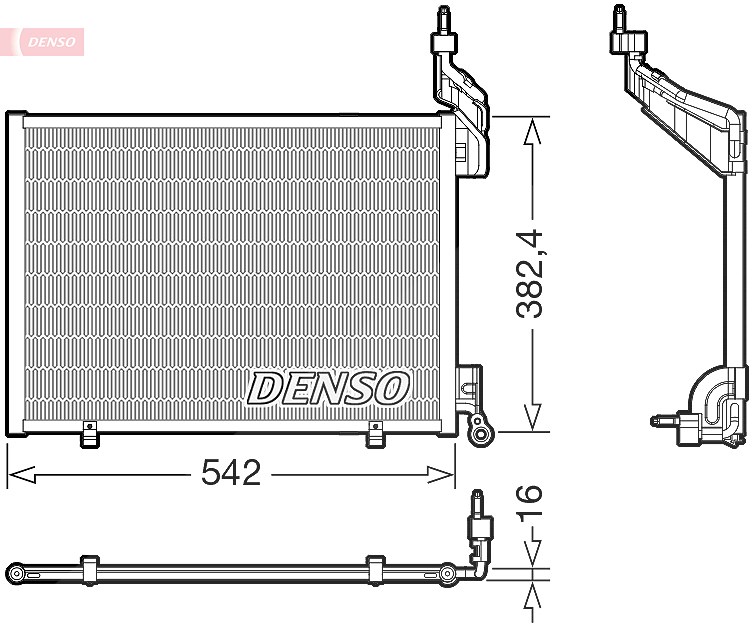 Denso Kondensator, Klimaanlage [Hersteller-Nr. DCN10048] für Ford
