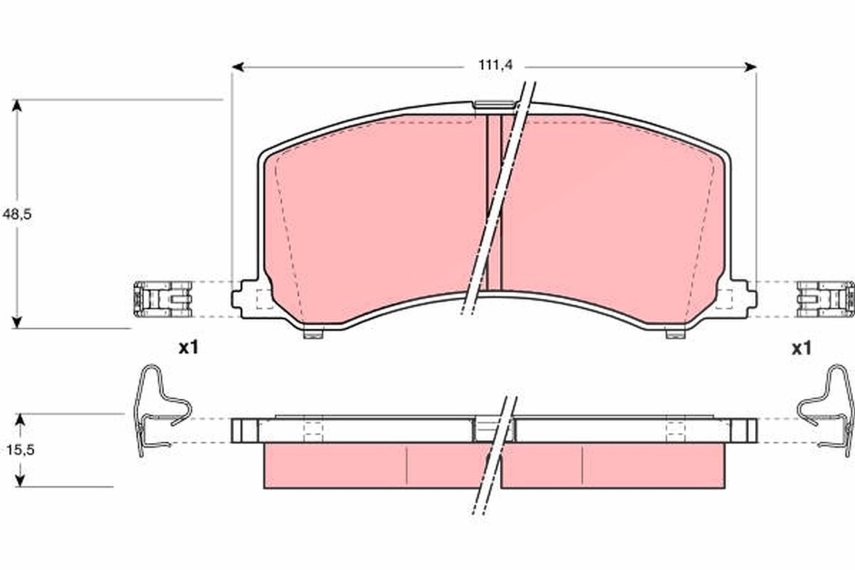 Trw Bremsbelagsatz, Scheibenbremse [Hersteller-Nr. GDB3091] für Suzuki