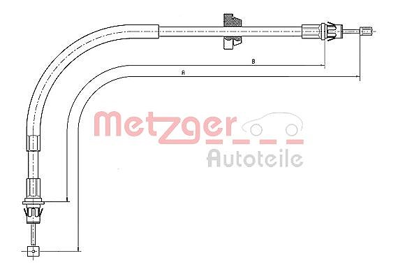 Metzger Autoteile Seilzug, Feststellbremse [Hersteller-Nr. 11.5571] für Ford