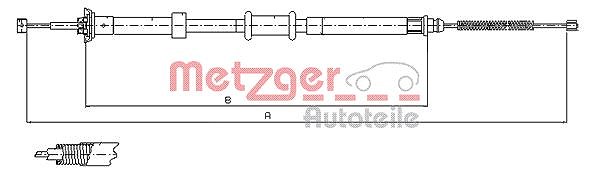 Metzger Autoteile Seilzug, Feststellbremse [Hersteller-Nr. 12.0724] für Fiat