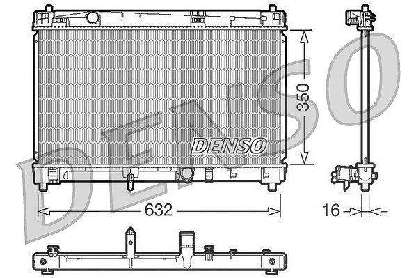 Denso Kühler, Motorkühlung [Hersteller-Nr. DRM50009] für Toyota