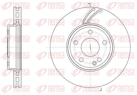 Kawe 1x Bremsscheibe [Hersteller-Nr. 6152710] für Mercedes-Benz