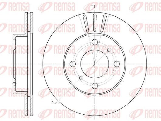 Kawe 1x Bremsscheibe [Hersteller-Nr. 655710] für Mitsubishi, Proton