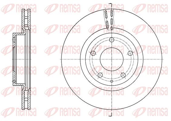 Kawe 1x Bremsscheibe [Hersteller-Nr. 6157410] für Mazda