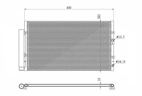 Nrf Kondensator, Klimaanlage [Hersteller-Nr. 350487] für Subaru, Toyota