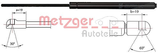 Metzger Autoteile Gasfeder, Motorhaube [Hersteller-Nr. 2110414] für BMW