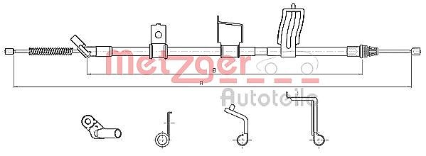 Metzger Autoteile Seilzug, Feststellbremse [Hersteller-Nr. 17.0330] für Nissan
