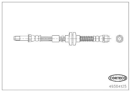 Corteco Bremsschlauch [Hersteller-Nr. 49384125] für VW