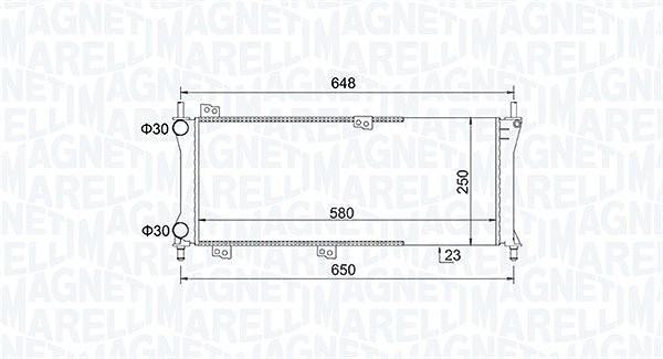 Magneti Marelli Kühler, Motorkühlung [Hersteller-Nr. 350213814000] für Fiat
