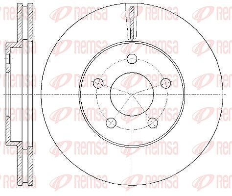 Kawe 1x Bremsscheibe [Hersteller-Nr. 6136910] für Chrysler