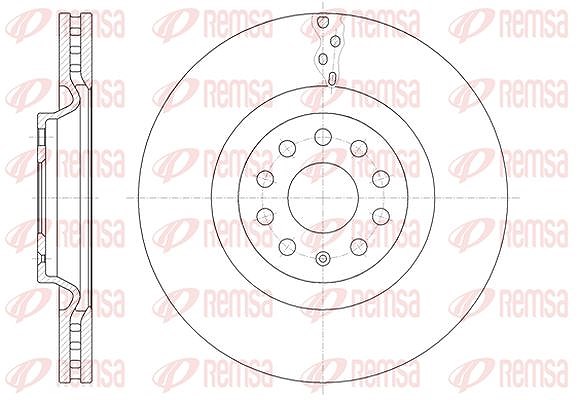 Kawe 1x Bremsscheibe [Hersteller-Nr. 6148510] für Seat, VW, Audi, Skoda