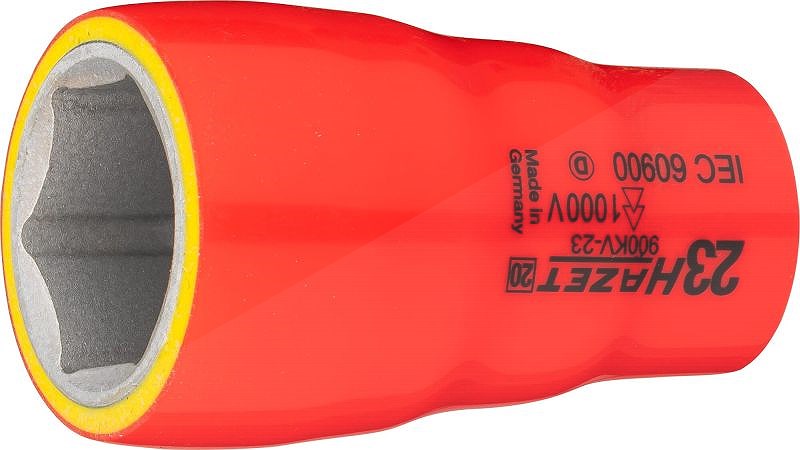 Hazet Steckschlüsseleinsatz - schutzisoliert - 1/2 - Sechskant - 23mm [Hersteller-Nr. 900KV-23]