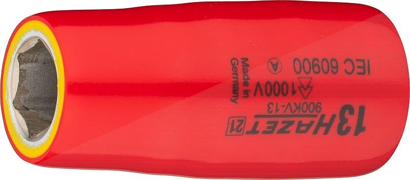 Hazet Steckschlüsseleinsatz - schutzisoliert - 1/2 - Sechskant - 13mm [Hersteller-Nr. 900KV-13]