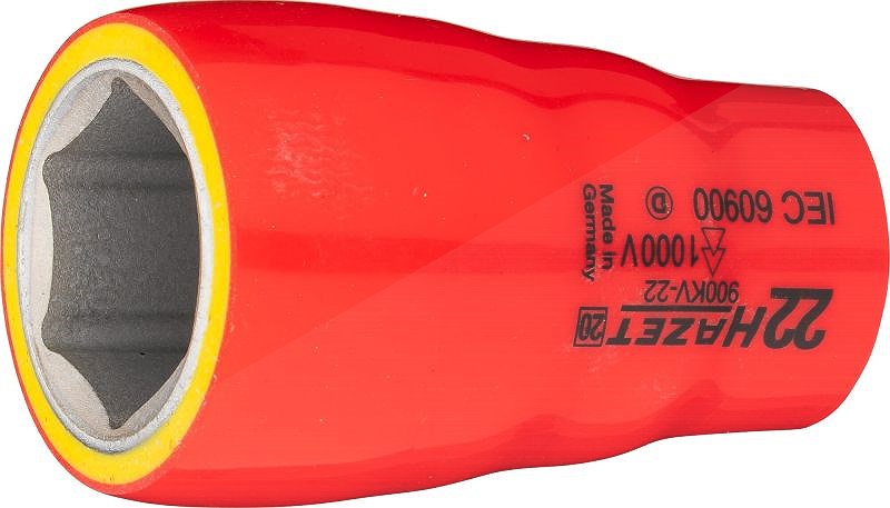 Hazet Steckschlüsseleinsatz - schutzisoliert - 1/2 - Sechskant - 22mm [Hersteller-Nr. 900KV-22]