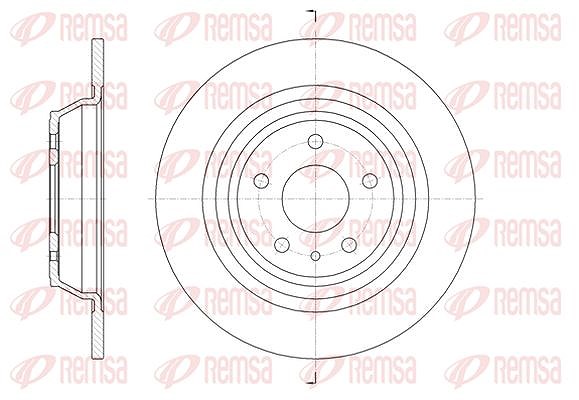 Kawe 1x Bremsscheibe Hinterachse Voll [Hersteller-Nr. 6160600] für Ford